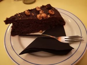Chocolate cake at Het Strand - The Strand in Leuven