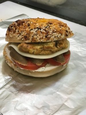 Mount Rainier  at Bagels Etc in Seattle