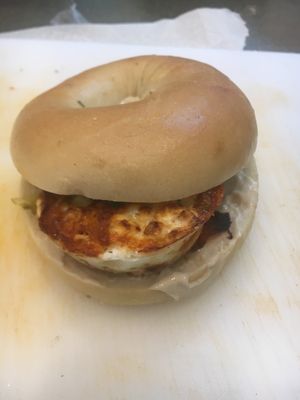 Shakshoka  sandwich  at Bagels Etc in Seattle