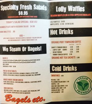 Menu  at Bagels Etc in Seattle