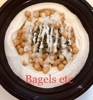 Bagels etc hummus  plate  at Bagels Etc in Seattle