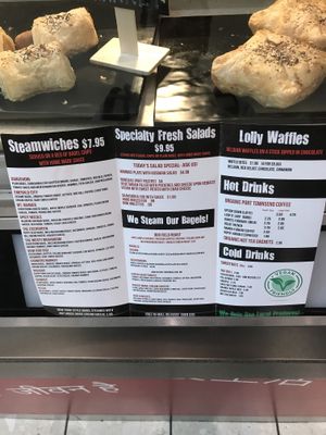 Menu at Bagels Etc in Seattle