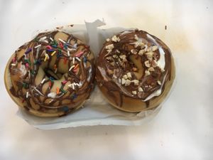 Life is too short eat dessert first at Bagels Etc in Seattle