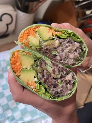 Black Bean Feta Wrap   at Grounded for Life Cafe in Clinton