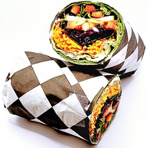 Raw wrap at Grounded for Life Cafe in Clinton