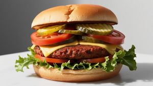 Cheese Burger at Grounded for Life Cafe in Clinton