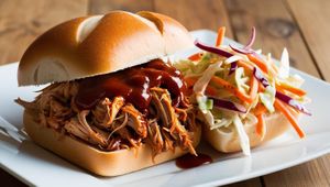 BBQ Pulled Pork Sandwich at Grounded for Life Cafe in Clinton