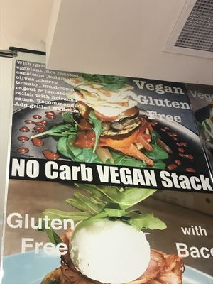 Wasn't hard to find and the vegan options are clearly labeled.  at Whispers Cafe in Parramatta
