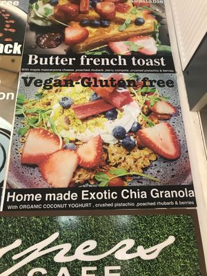 Vegan sweets too! Looks good to me.  at Whispers Cafe in Parramatta