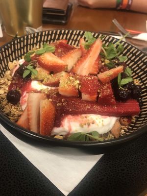 Vegan granola- this was amazing. Well presented and the lady that served me was kind to say which menu items were and weren’t vegan.  at Whispers Cafe in Parramatta
