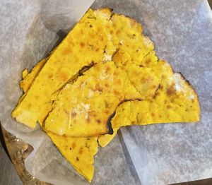 Vegan/Gluten free Naan made with chickpea flour. It is drier than wheat naan but it was nice to have a gluten free option. Naan was delicious too.   at An Indian Affair in Langley