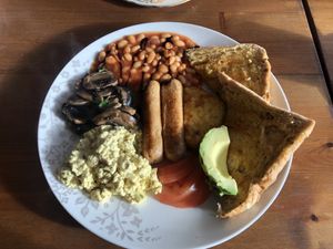 Vegan breakfast   at Sundowners in Exmouth