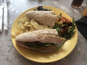 BBQ mushroom baguette at Sundowners in Exmouth