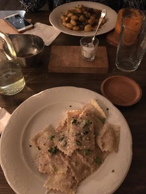 Ravioli at Kuddelmuddel Cafe  in Berlin