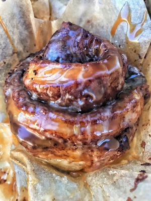 The Valencia Orange Glazed Vegan Cinna-Roll at Sweet Dough Cafe in Rancho Cucamonga