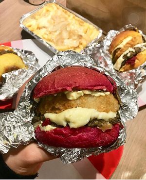 Burgers and fries! at Vurger Joint in Santiago