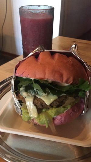 Vegan blue cheese at Vurger Joint in Santiago