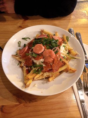 Bacon fries at Vurger Joint in Santiago