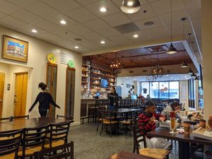 Inside seating area at Pretzel and Pizza Creations in Hagerstown