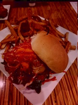 Thai black bean burger at The Social Bar + Kitchen in New London