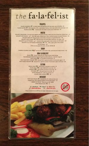 menu 1 at The Falafelist in Chiang Mai