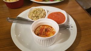 Hummus, harissa ans baba ganoush at The Falafelist in Chiang Mai