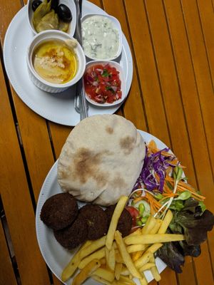 Falafel platter! at The Falafelist in Chiang Mai
