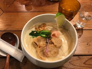 Vegan coconut miso ramen  at Noodle Stand in Tokyo