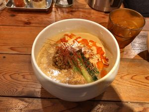 Limited menu only available on Friday. 担々麺 at Noodle Stand in Tokyo