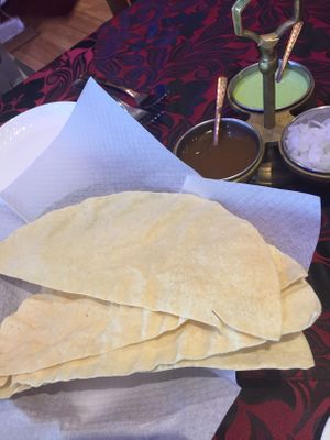 Indian bread  at Kalimera India in Limassol