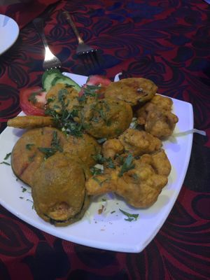 Fired vegetables  at Kalimera India in Limassol