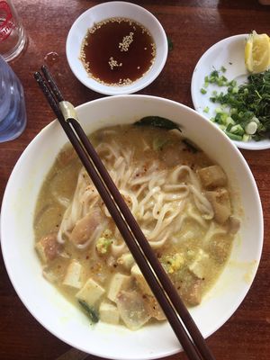 Tofu Shan noodles  at Paw Paw in Nyaungshwe