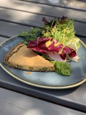 Seasonal tart. So delicious. The pesto could have HS a bit more flavour, though I enjoyed everything else.  at W6 Garden Centre Cafe in West London