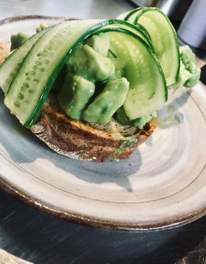 Seasonal vegetables  at W6 Garden Centre Cafe in West London