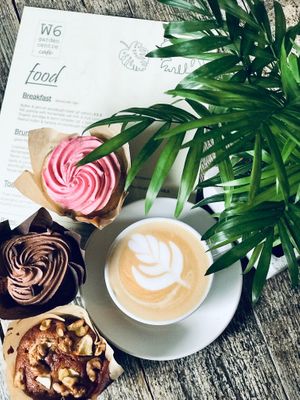 Coffee and vegan cakes at W6 Garden Centre Cafe in West London