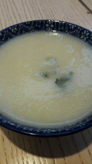 Black salsify soup at Paulig Kulma in Helsinki