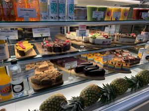 Most of the cakes were vegan and they had a vegan gluten-free sandwich and a tasty looking vegan wrap.  at Paulig Kulma in Helsinki