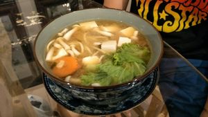 miso soup noodles at Chun Tian Tea House in Muar
