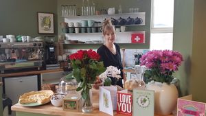The owner, Carole at the third cafe in Liverpool