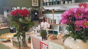 The counter  at the third cafe in Liverpool