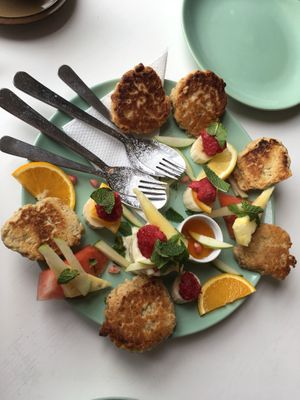 Vegan oat pancakes!!  at the third cafe in Liverpool