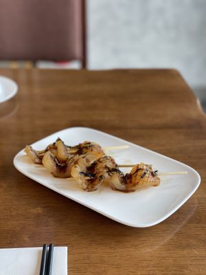 Squid ginger skewers  at Zen Oasis in Berrima