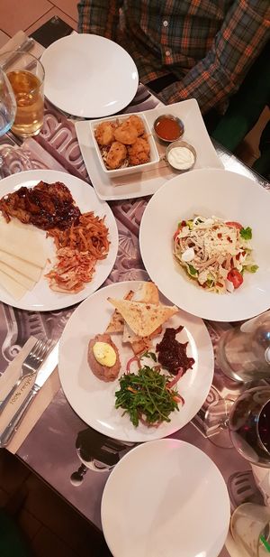 Mix of starters - 'duck' pancakes are one of the best things I've ever tasted! at Eat Street in Belfast