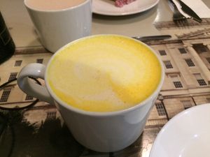 Tumeric latte  at Eat Street in Belfast