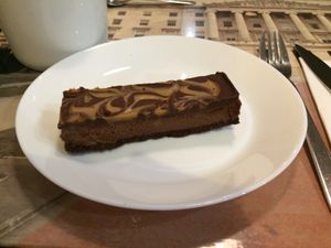 Caramel and chocolate slice at Eat Street in Belfast