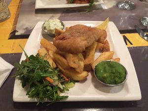 Fish and chips at Eat Street in Belfast