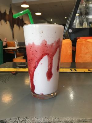 strawberry shake at Eat Street in Belfast