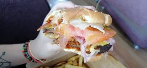 Delivery: Bac'n cheeseburger at Eat Street in Belfast