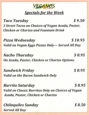  at Veganos Kitchen in Las Vegas