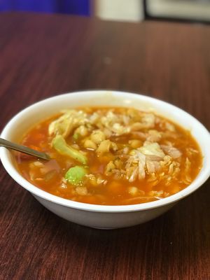 Pozole with the works at Veganos Kitchen in Las Vegas